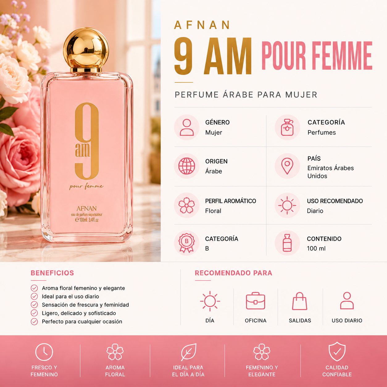AFNAN 9 AM POUR FEMME