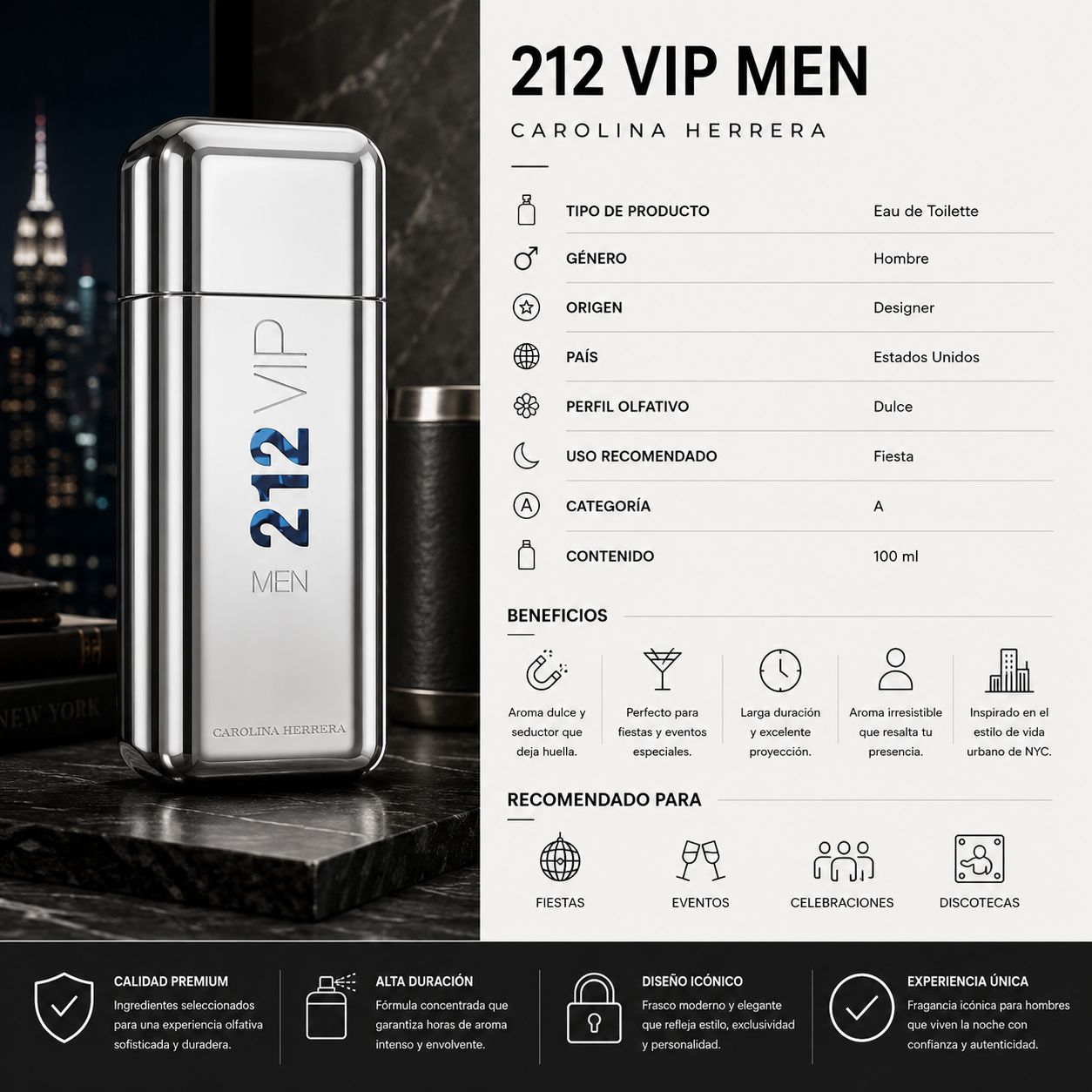 CAROLINA HERRERA 212 VIP MEN