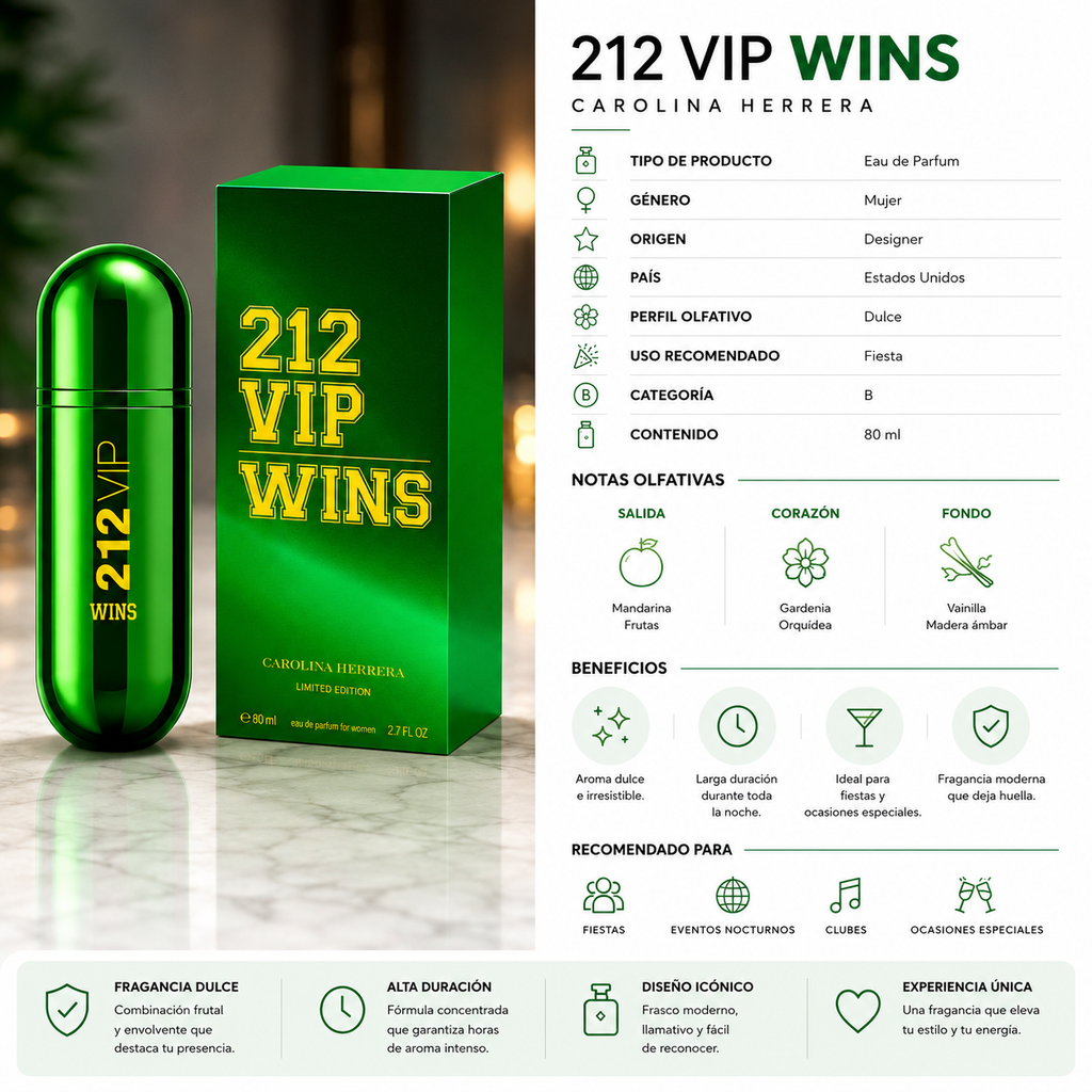 CAROLINA HERRERA 212 VIP WINS HER