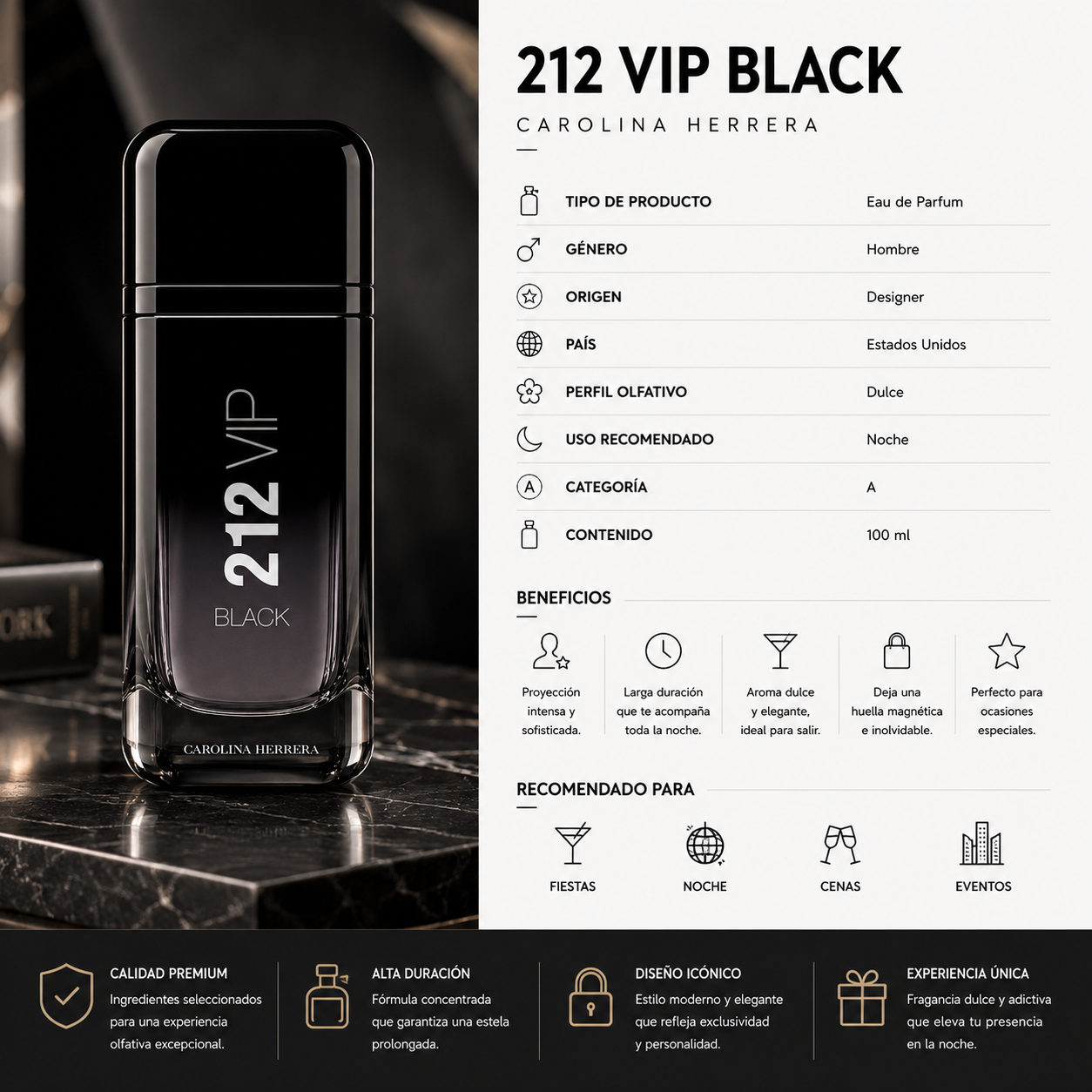 CAROLINA HERRERA 212 VIP BLACK