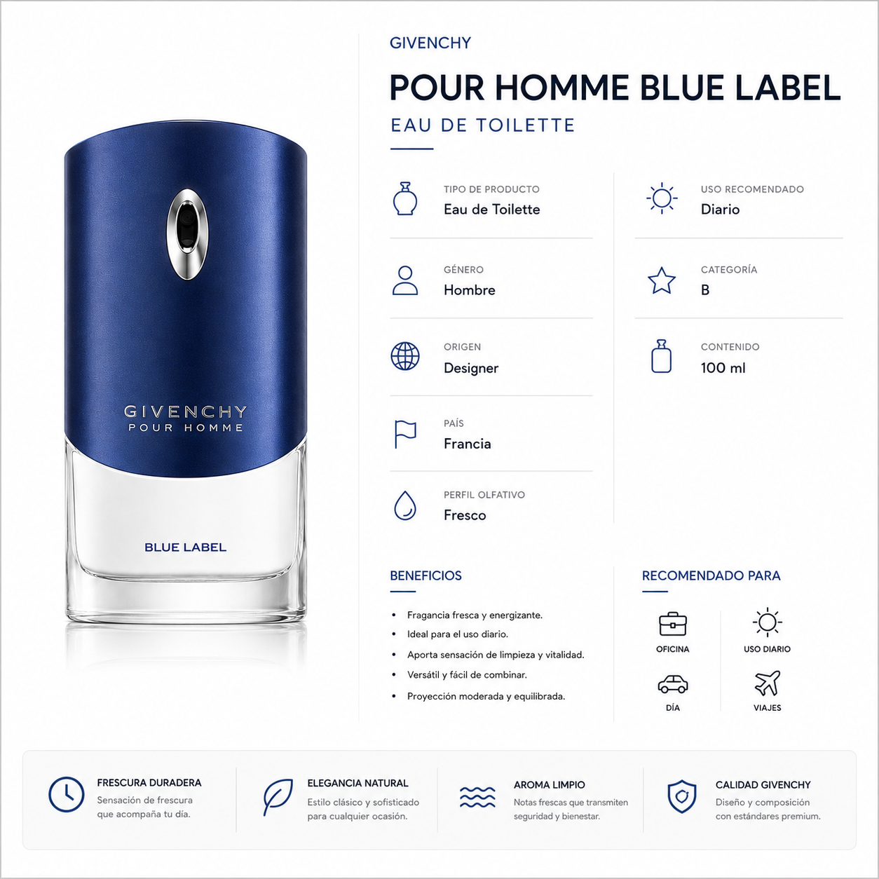 GIVENCHY POUR HOMME BLUE LABEL