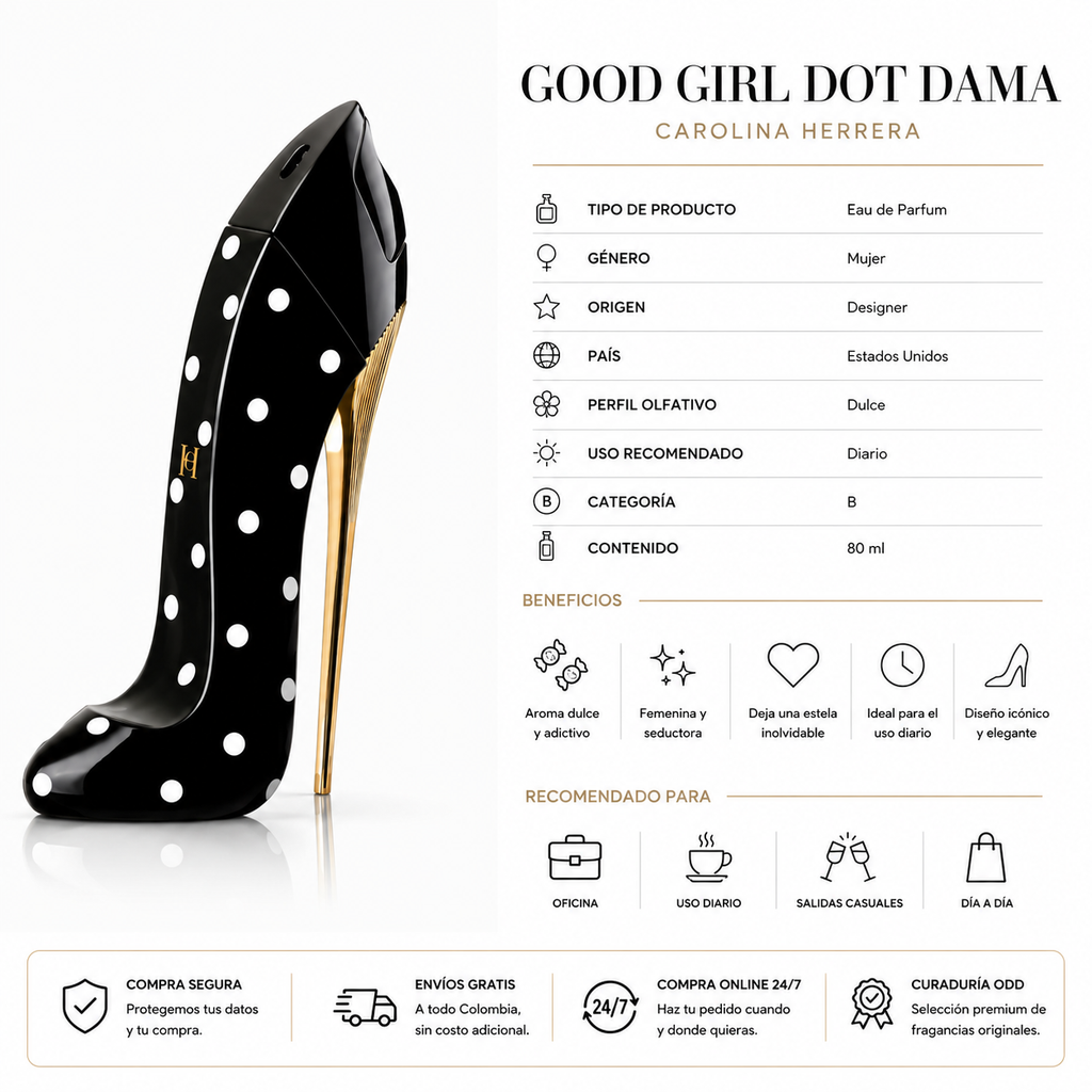 CAROLINA HERRERA GOOD GIRL DOT DAMA Inspired 80 ml