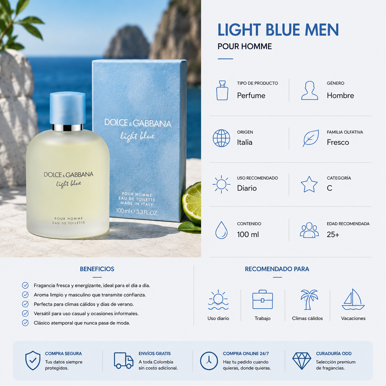 DOLCE & GABBANA LIGHT BLUE MEN