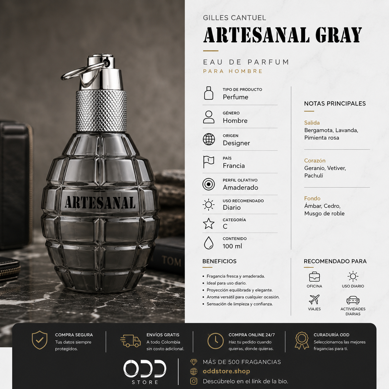 GILLES CANTUEL ARTESANAL GRAY