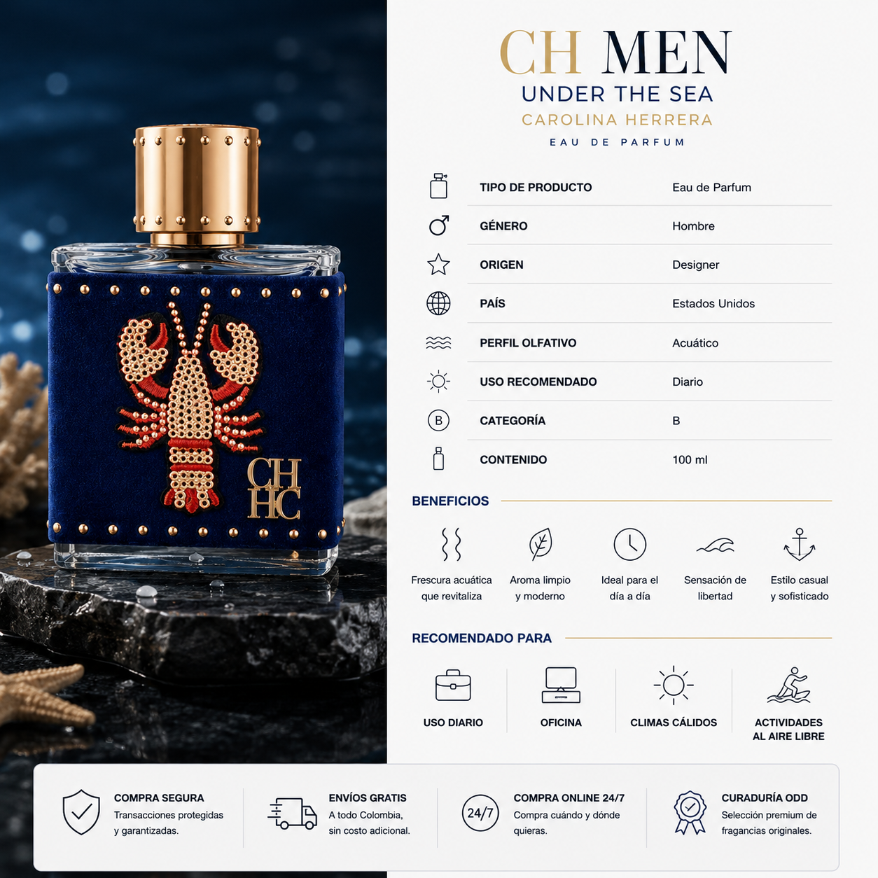 CAROLINA HERRERA CH MEN UNDER THE SEA