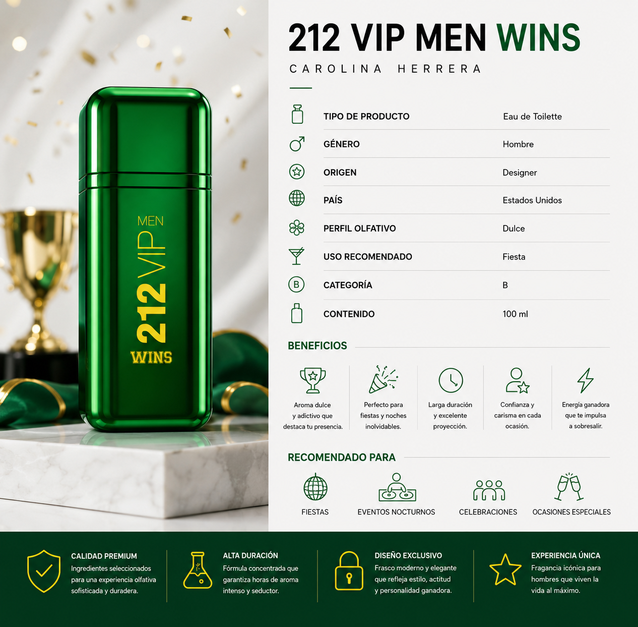 CAROLINA HERRERA 212 VIP WINS HIM